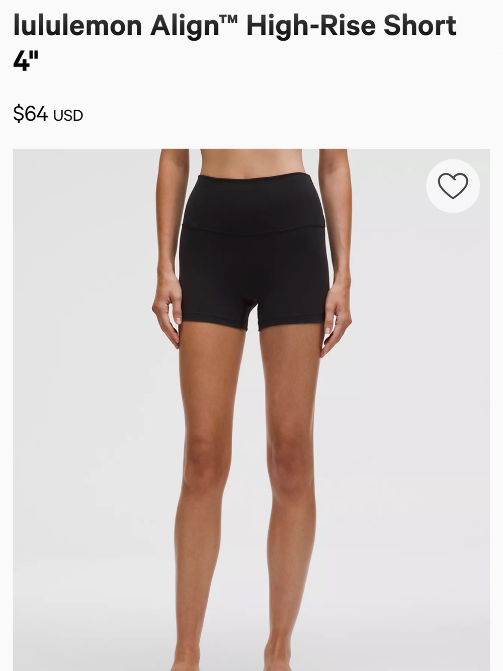 Lululemon Align High-rise 4” Biker Shorts